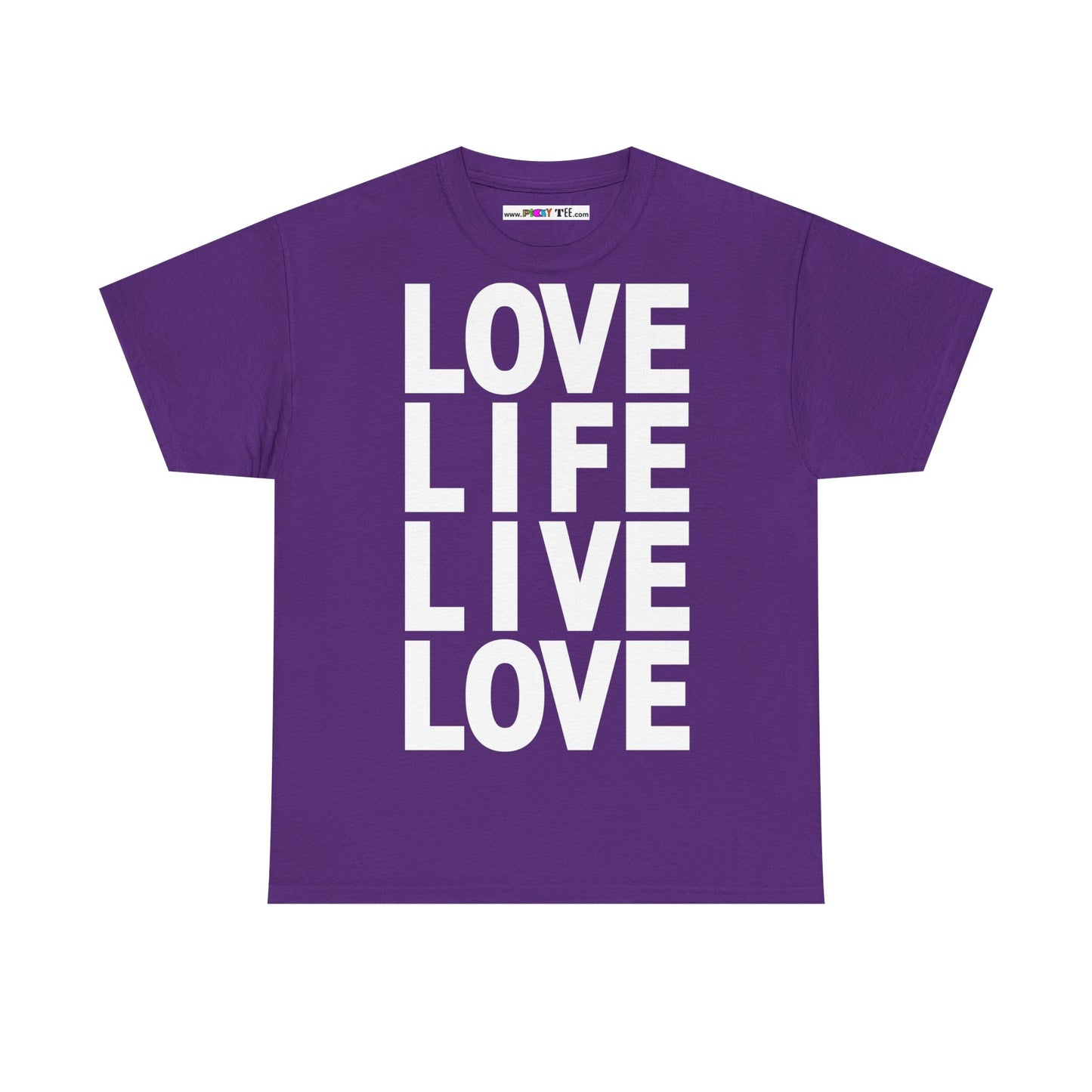 LOVE LIFE LIVE LOVE Unisex Heavy Cotton Tee