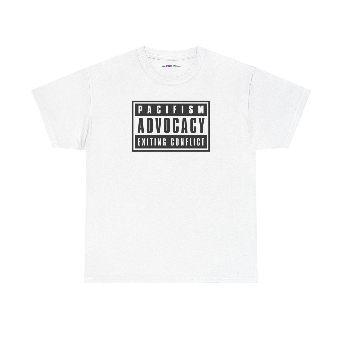 PACIFISM ADVOCACY EXITING CONFLICT Unisex Heavy Cotton Tee