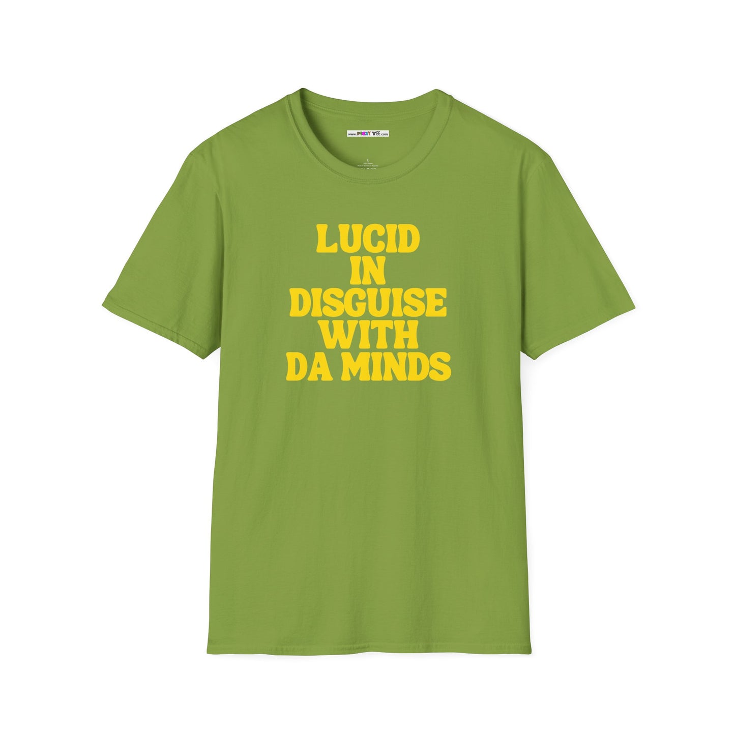 LUCID IN DISGUISE WITH DA MINDS Unisex Softstyle 100% Cotton T-Shirt