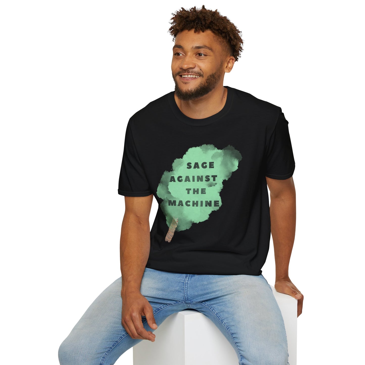 SAGE AGAINST THE MACHINE Unisex Softstyle 100% Cotton T-Shirt