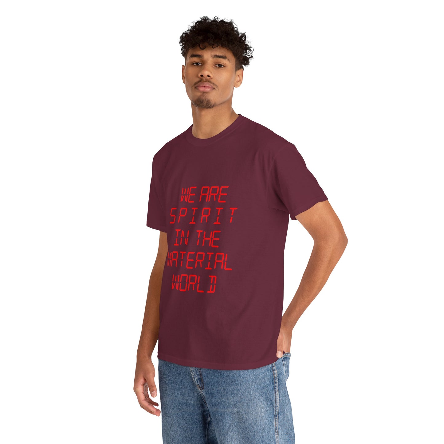 WE ARE SPIRIT IN THE MATERIAL WORLD Unisex Softstyle 100% Cotton T-Shirt