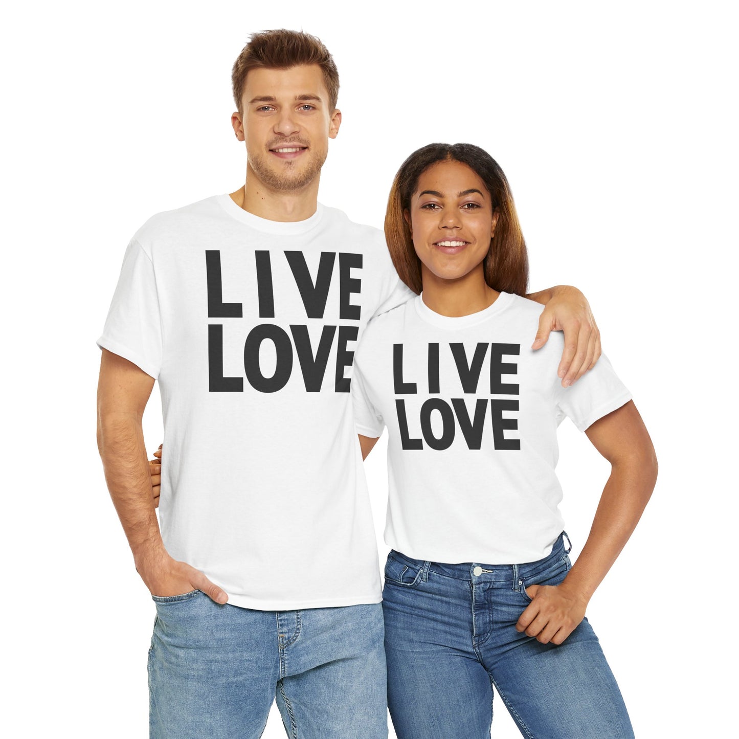 LIVE LOVE Unisex Heavy Cotton Tee