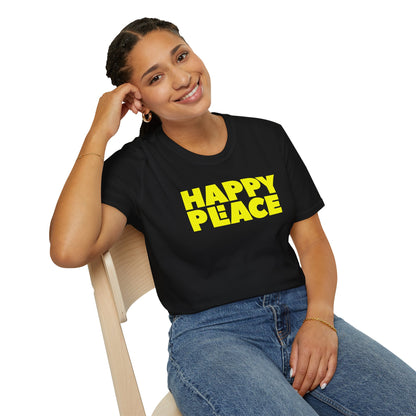 HAPPY PLACE/PEACE Unisex Softstyle 100% Cotton T-Shirt