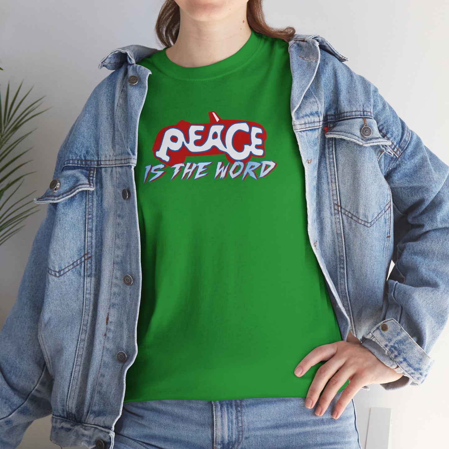 PEACE IS THE WORD Unisex Heavy Cotton Tee