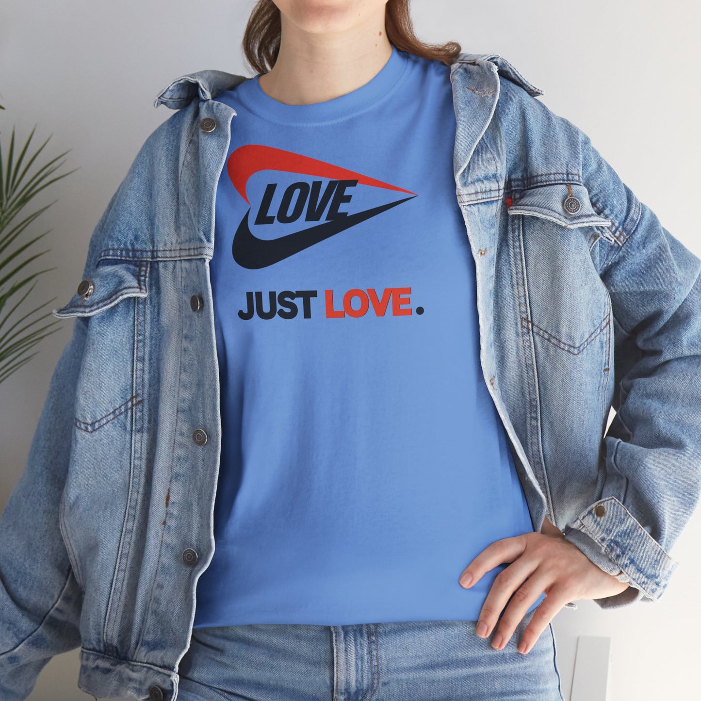 LOVE JUST LOVE. Unisex Heavy Cotton Tee