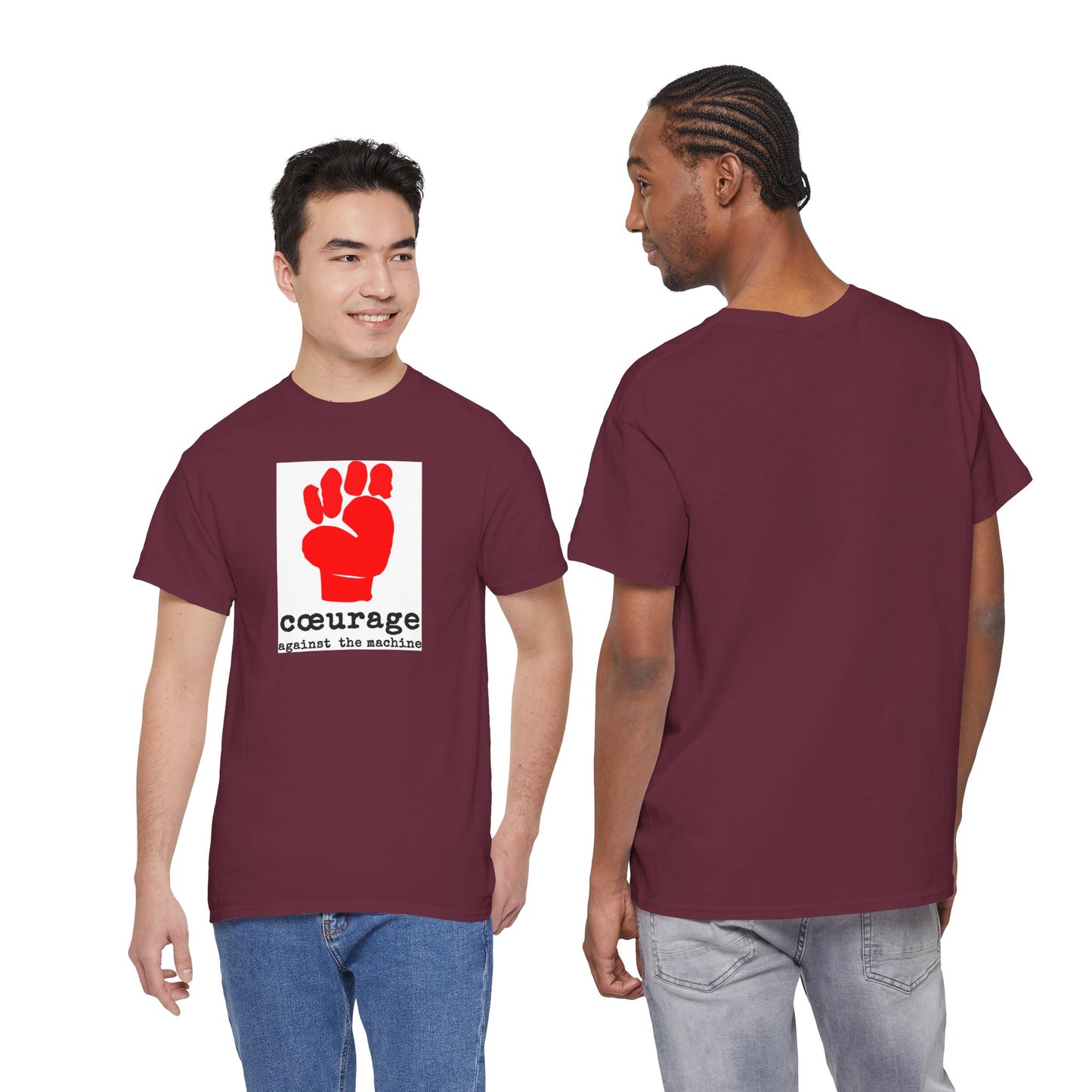 cœurage against the machine Unisex Heavy Cotton Tee