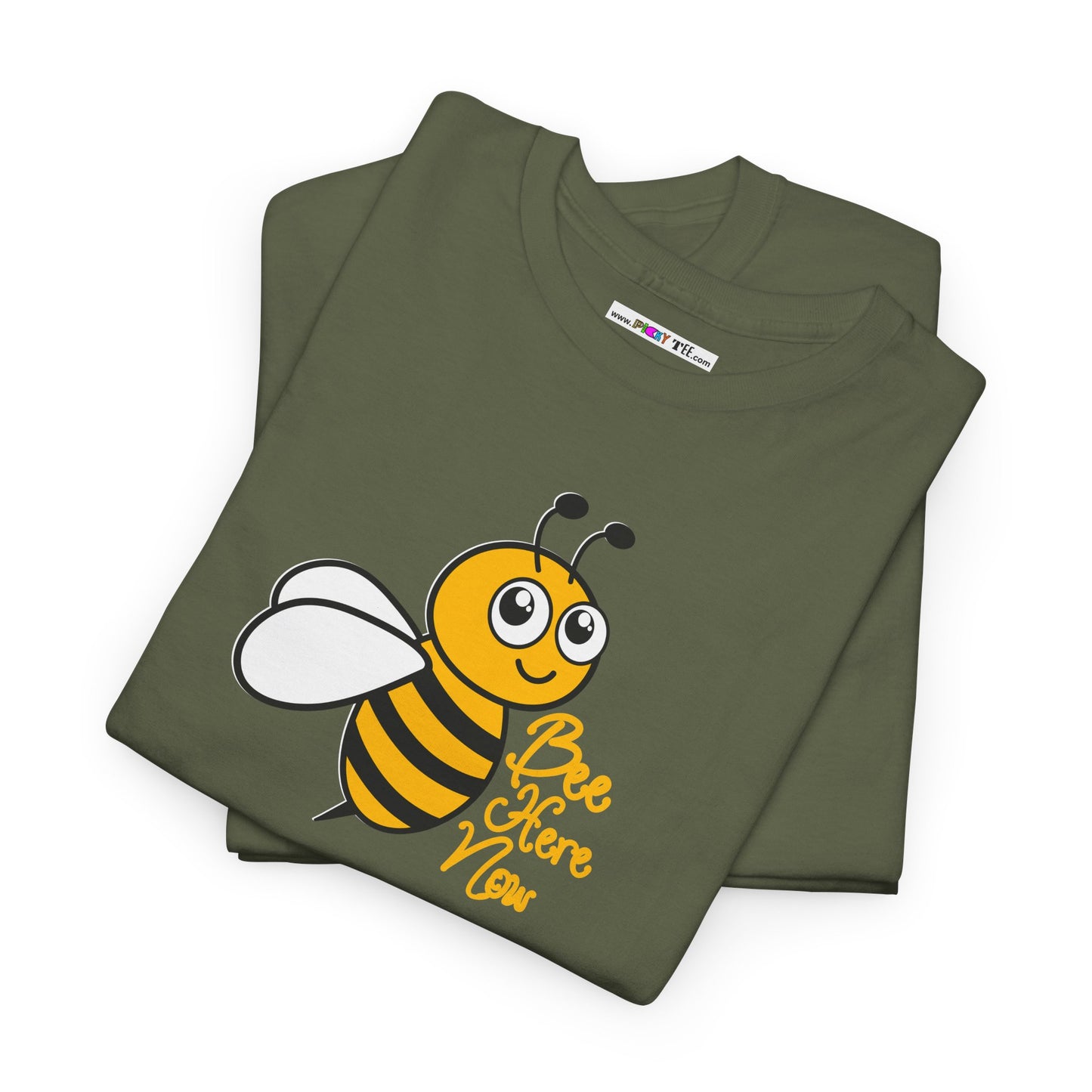 Bee Here Now Unisex Heavy Cotton Tee