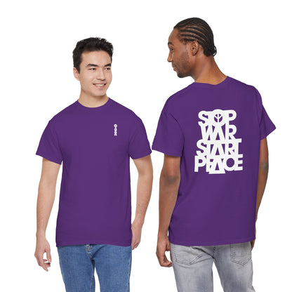 STOP WAR START PEACE Unisex Heavy Cotton Tee