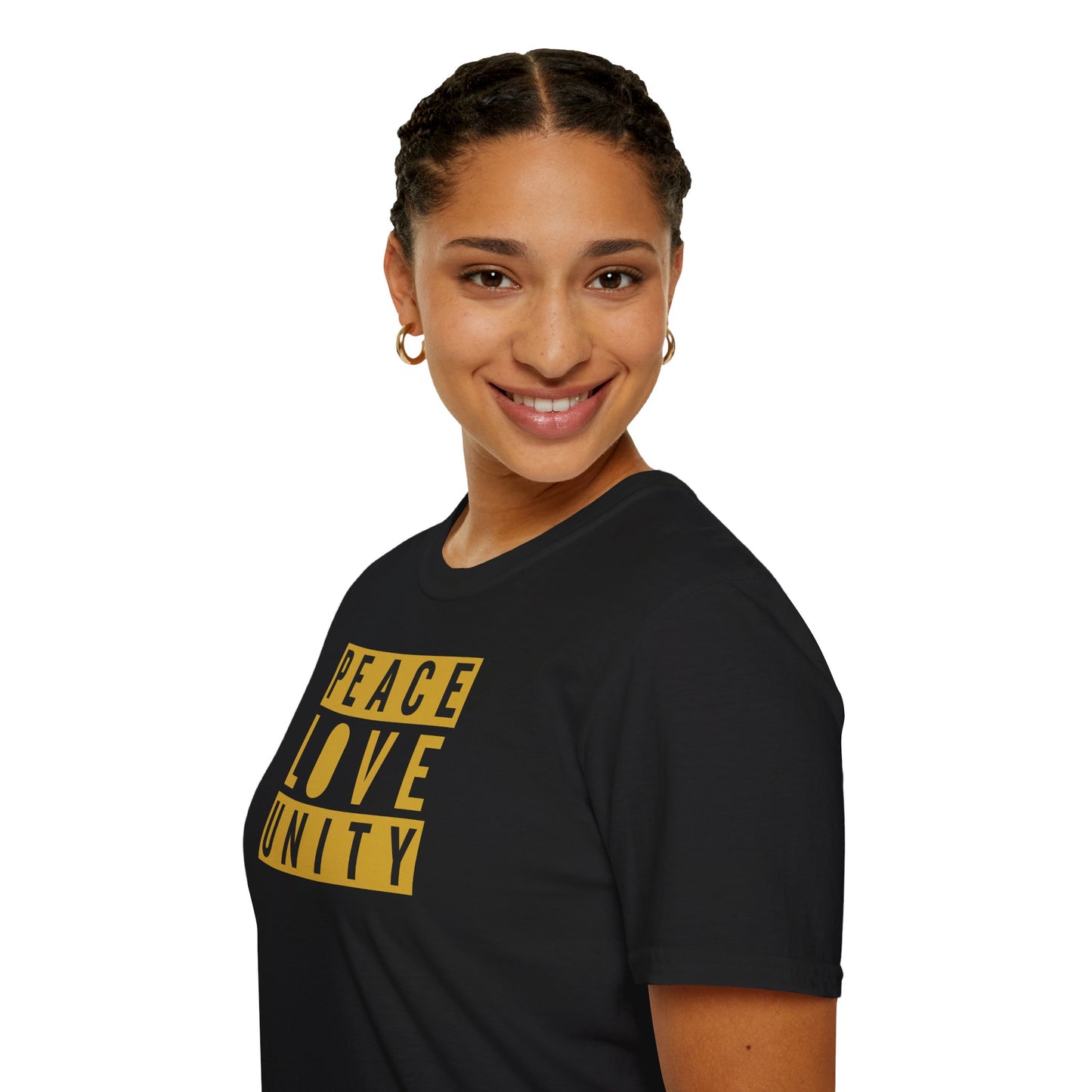 PEACE-LOVE-UNITY Unisex Softstyle 100% Cotton T-Shirt