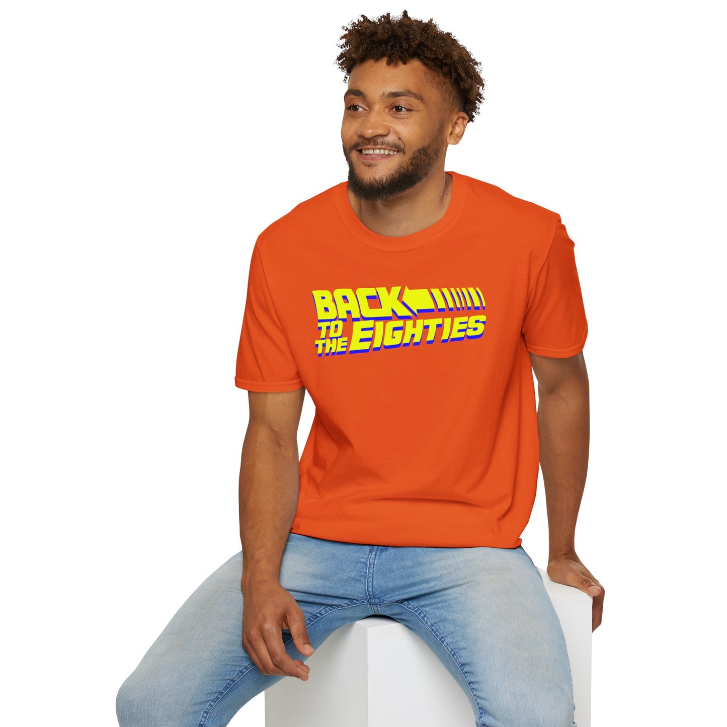 BACK TO THE EIGHTIES Unisex Softstyle 100% Cotton T-Shirt