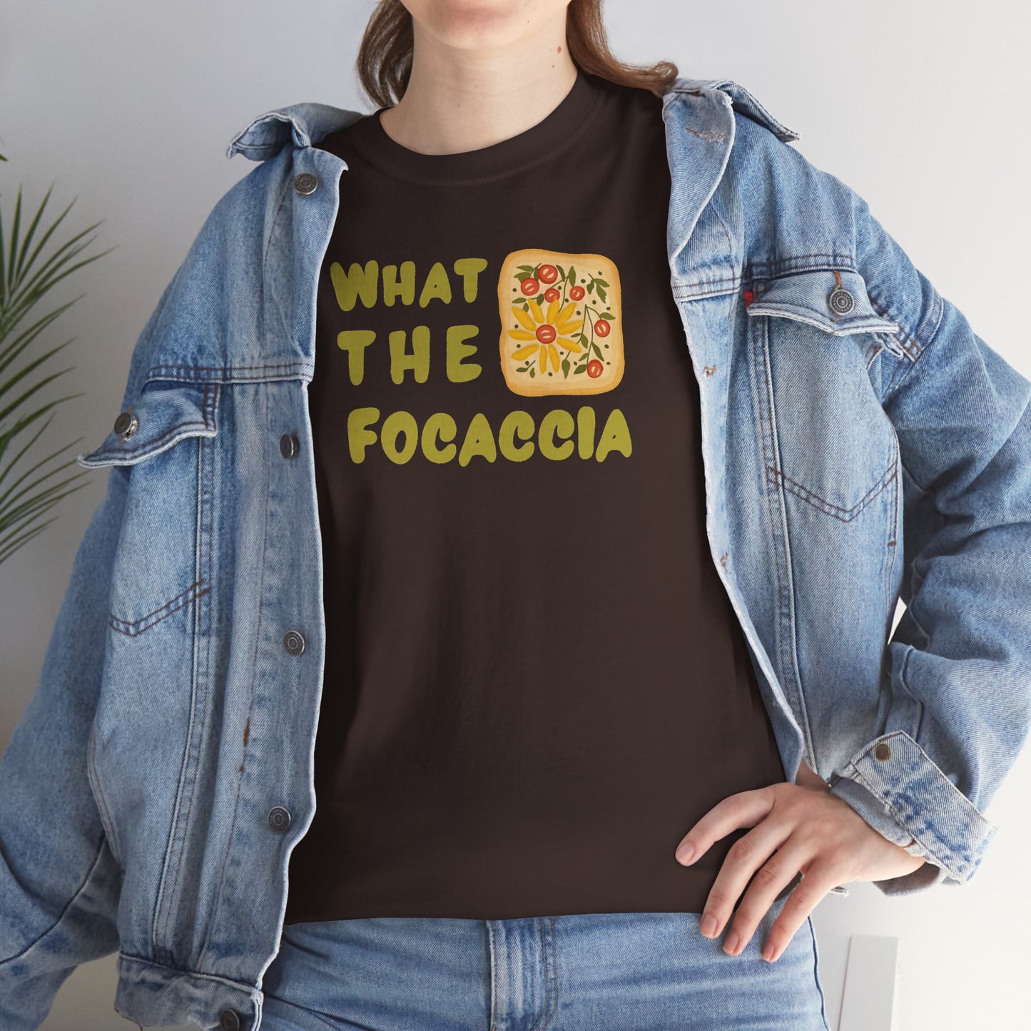 WHAT THE FOCACCIA Unisex Heavy Cotton Tee