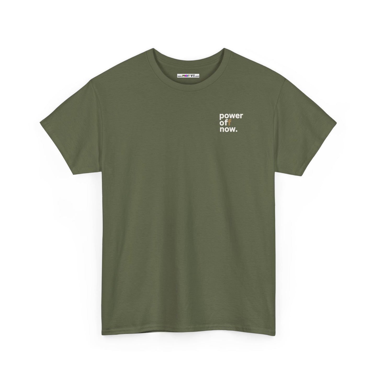 power off now Unisex Heavy Cotton Tee