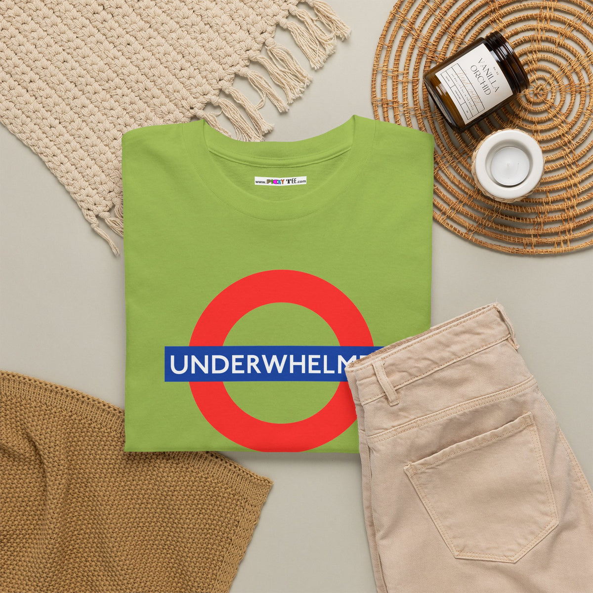 UNDERWHELMED Unisex Heavy Cotton Tee