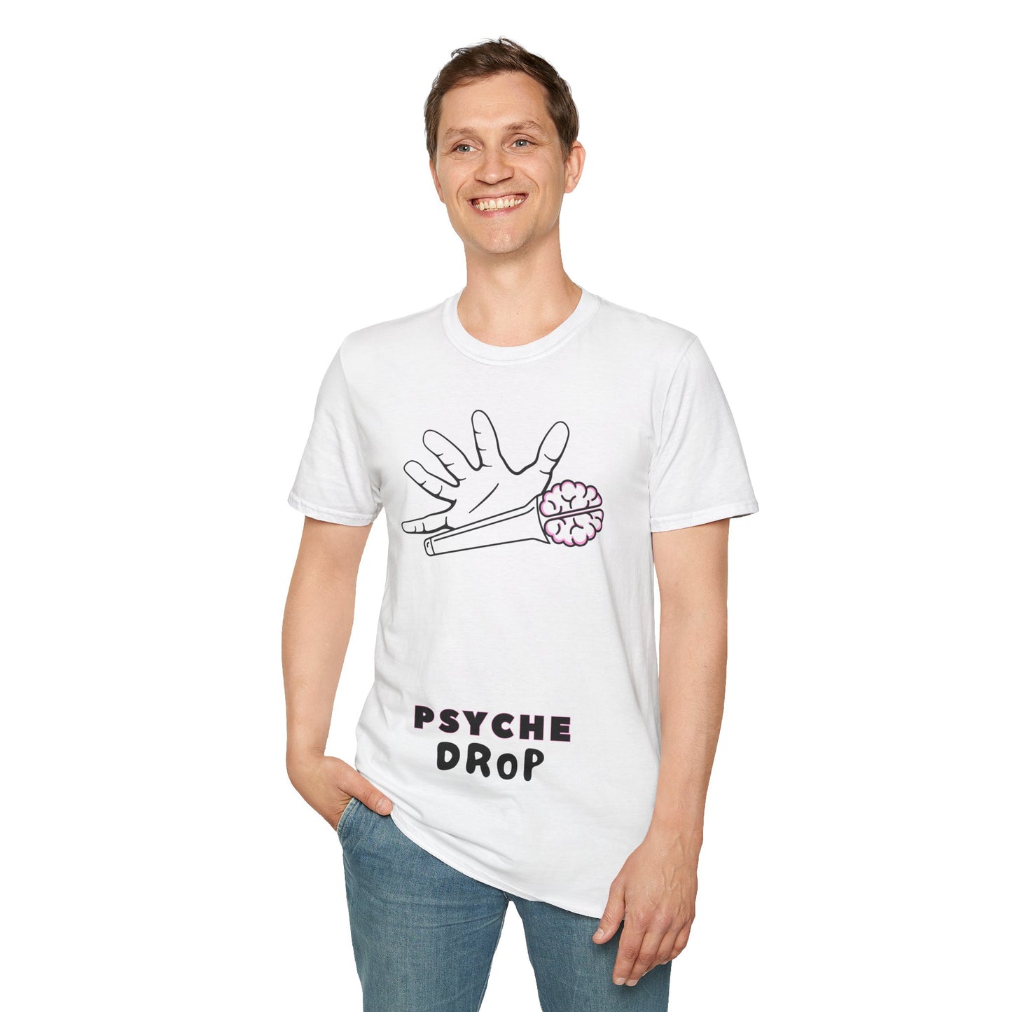 PSYCHE drop Unisex Softstyle 100% Cotton T-Shirt