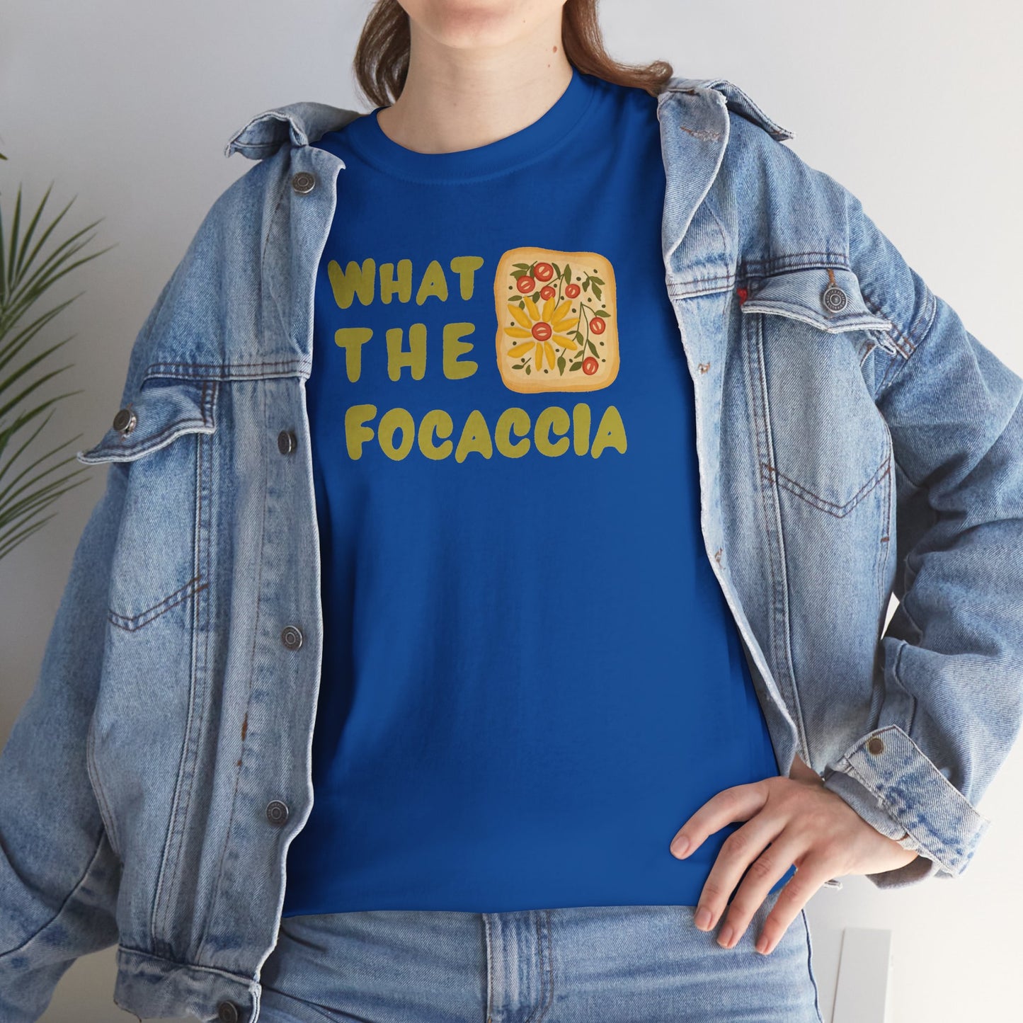 WHAT THE FOCACCIA Unisex Heavy Cotton Tee