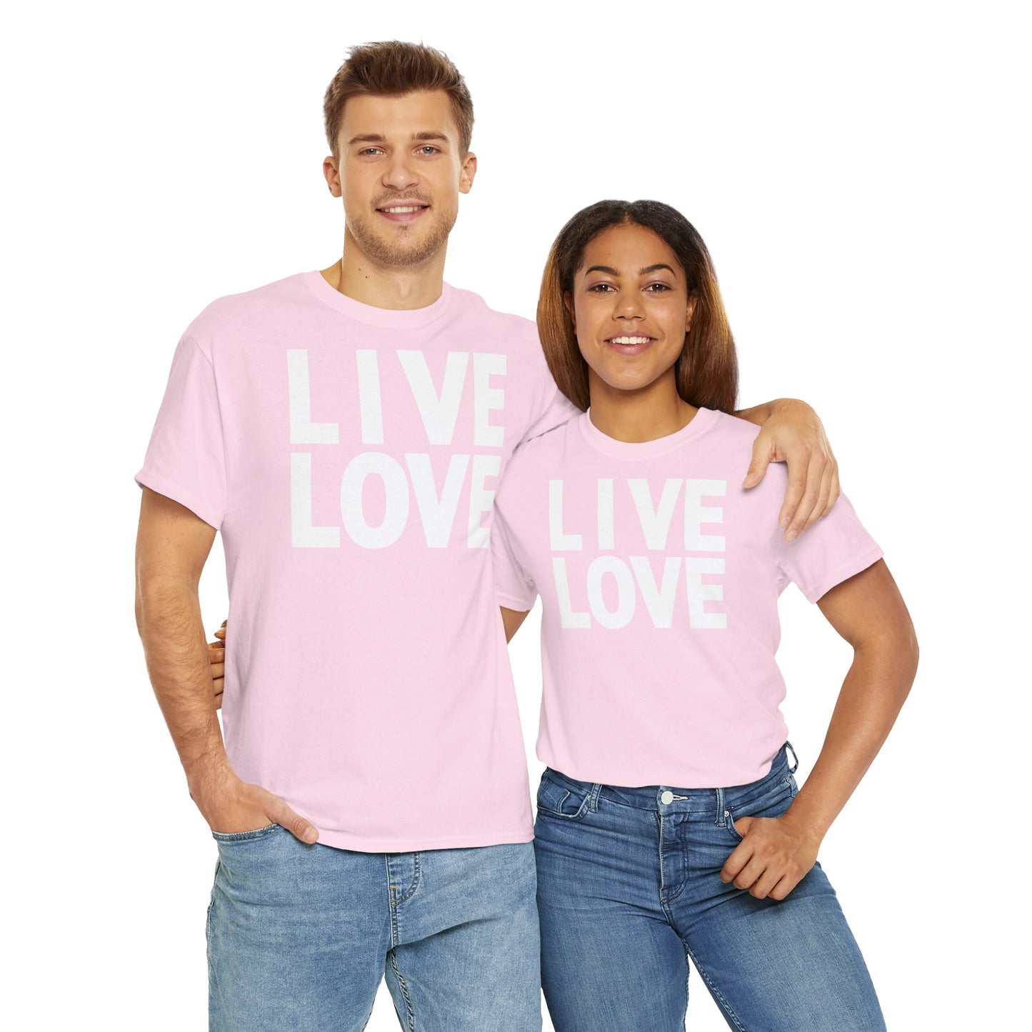 LIVE LOVE Unisex Heavy Cotton Tee