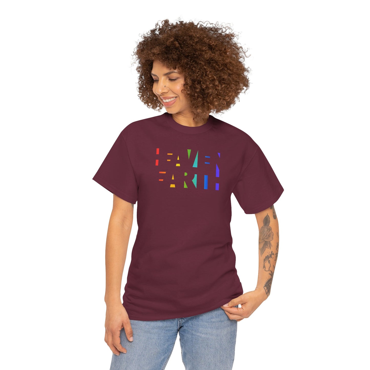 HEAVEN ON EARTH Unisex Heavy Cotton Tee — here now.
