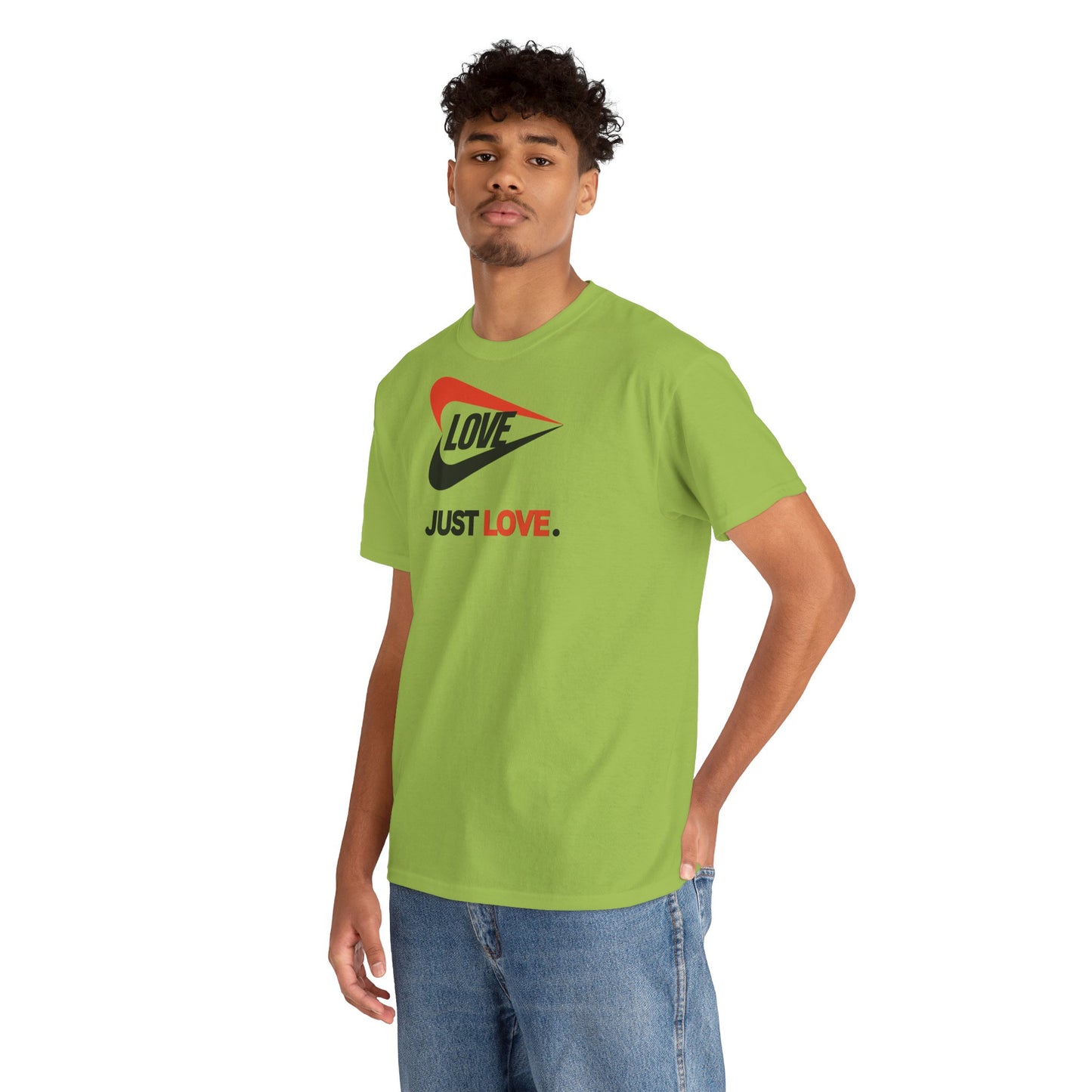 LOVE JUST LOVE. Unisex Heavy Cotton Tee