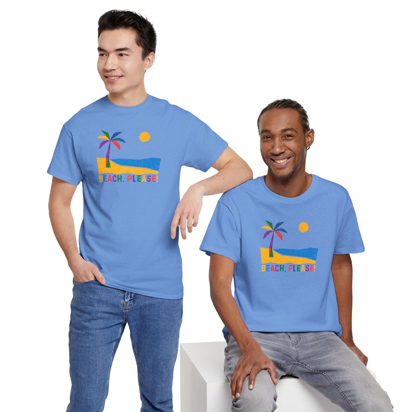 BEACH, PLEASE! Unisex Heavy Cotton Tee