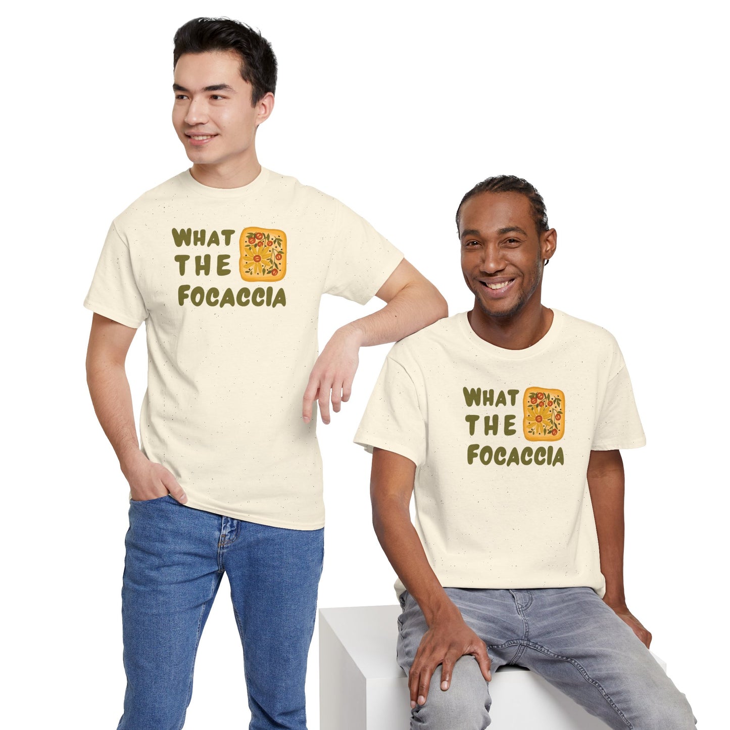 WHAT THE FOCACCIA Unisex Heavy Cotton Tee