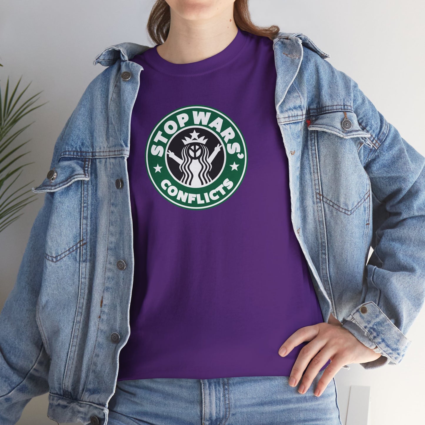 STOP WARS' CONFLICTS Unisex Heavy Cotton Tee