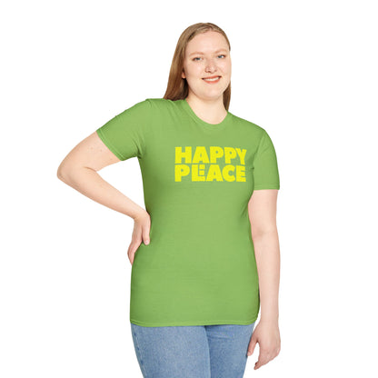 HAPPY PLACE/PEACE Unisex Softstyle 100% Cotton T-Shirt