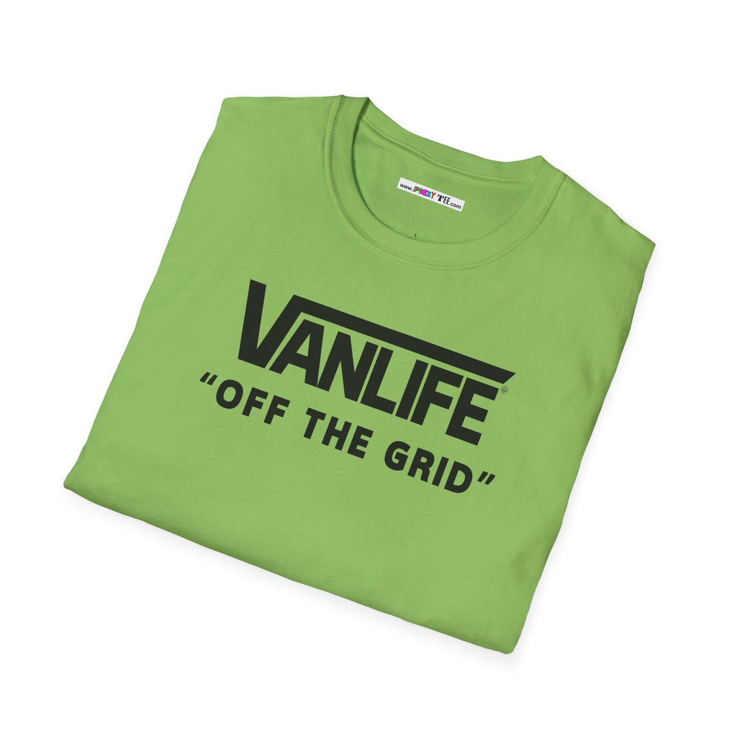 VANLIFE "OFF THE GRID". Unisex Softstyle 100% Cotton T-Shirt