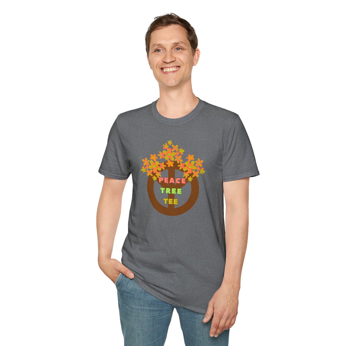 PEACE TREE TEE Unisex Softstyle 100% Cotton T-Shirt