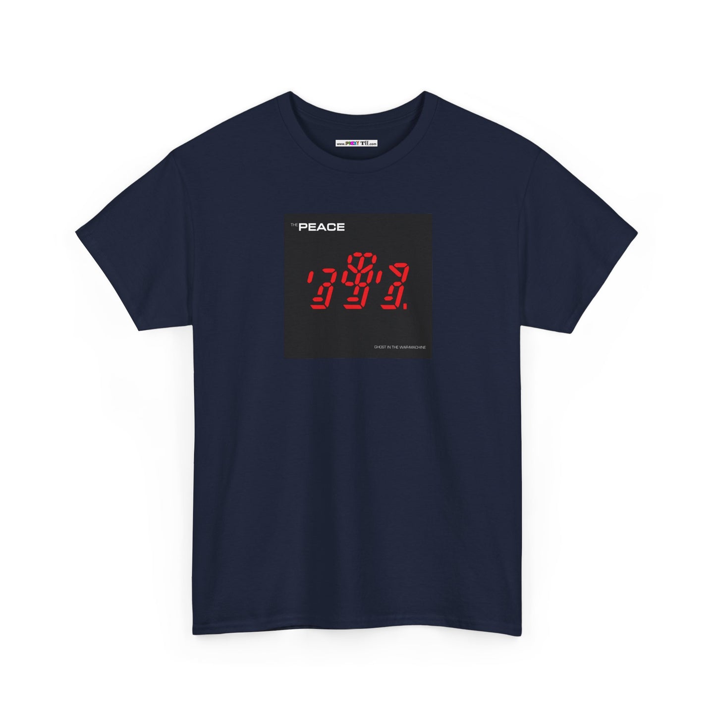 the PEACE ghost in the war-machine Unisex Heavy Cotton Tee