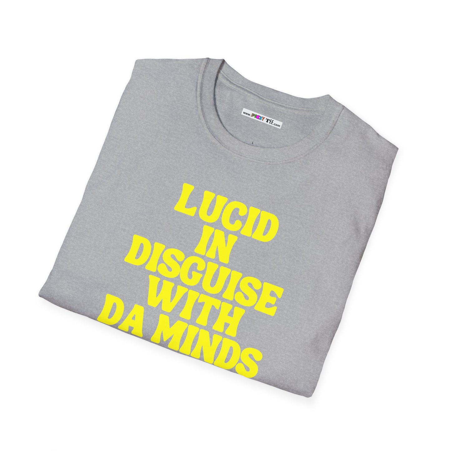 LUCID IN DISGUISE WITH DA MINDS Unisex Softstyle 100% Cotton T-Shirt