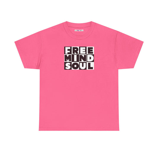 FREE MIND SOUL Unisex Heavy Cotton Tee