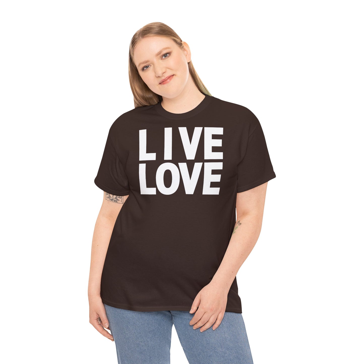 LIVE LOVE Unisex Heavy Cotton Tee