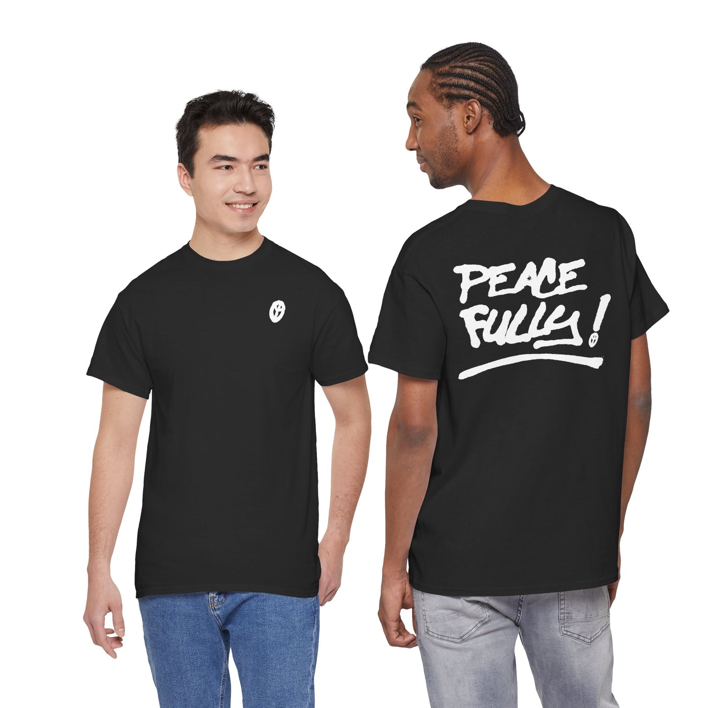 PEACEFULLY! Unisex Heavy Cotton Tee