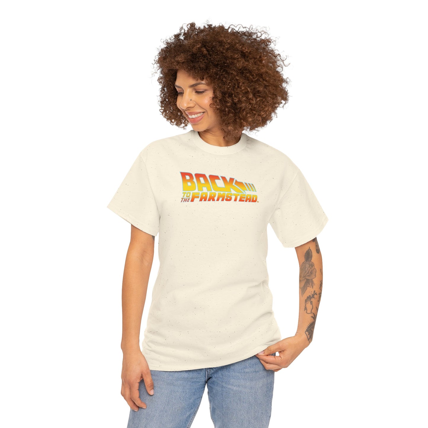 BACK TO THE FARMSTEAD Unisex Heavy Cotton Tee