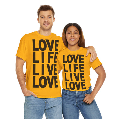 LOVE LIFE LIVE LOVE Unisex Heavy Cotton Tee