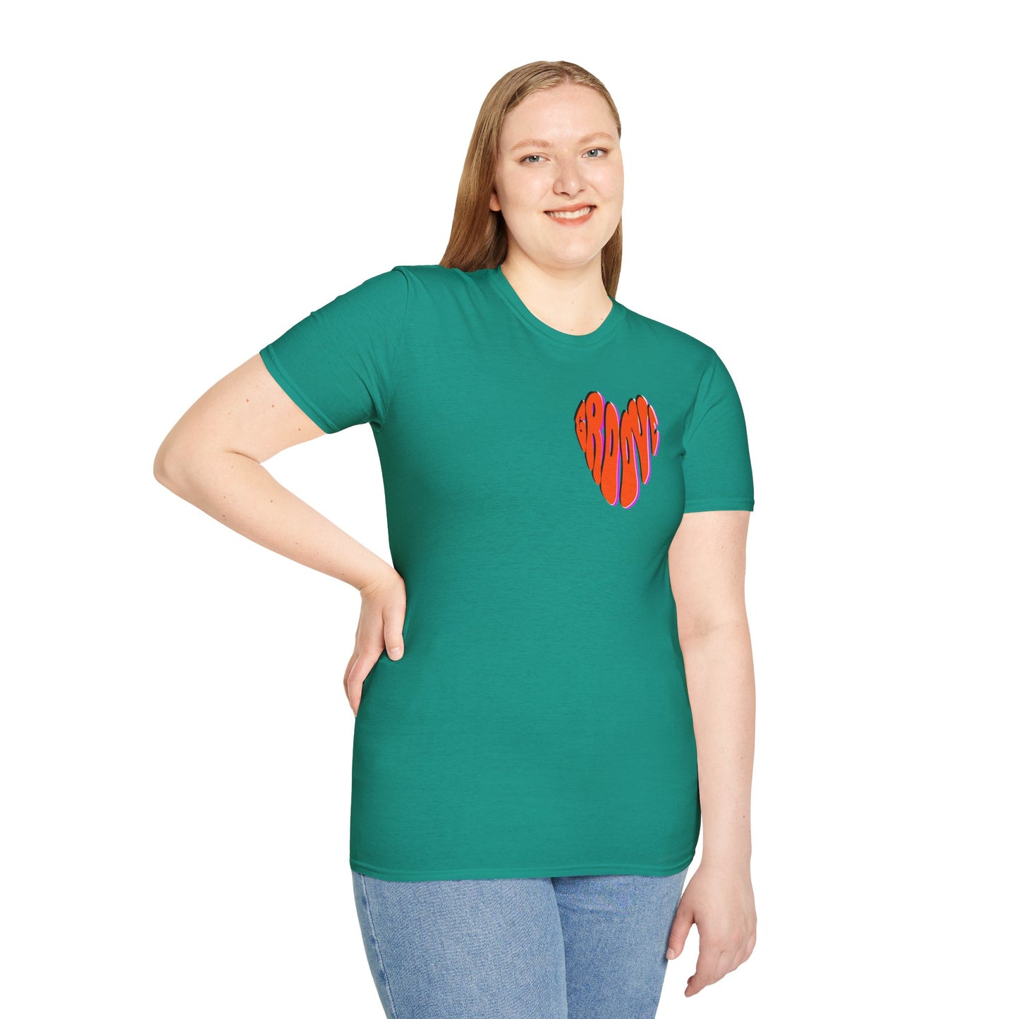 GROOVE is in THE HEART Unisex Softstyle 100% Cotton T-Shirt