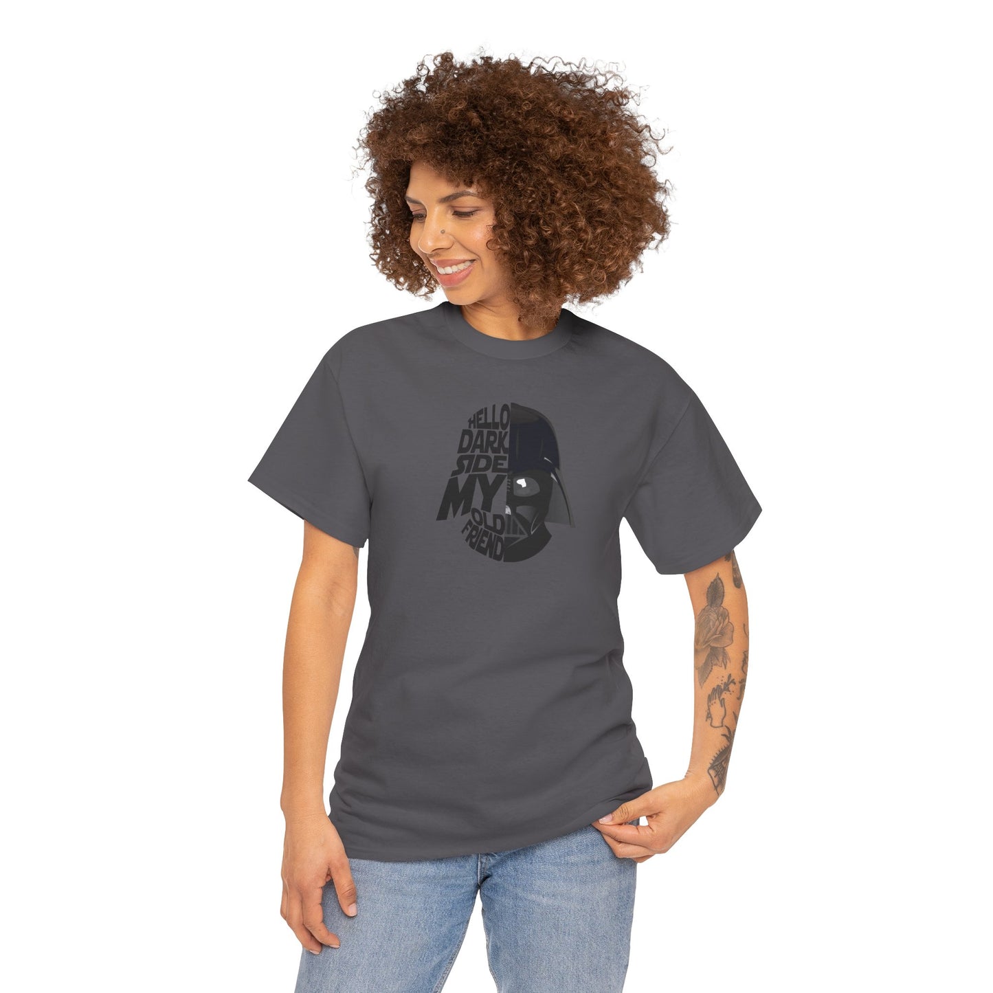 HELLO DARKSIDE MY OLD FRIEND Unisex Heavy Cotton Tee