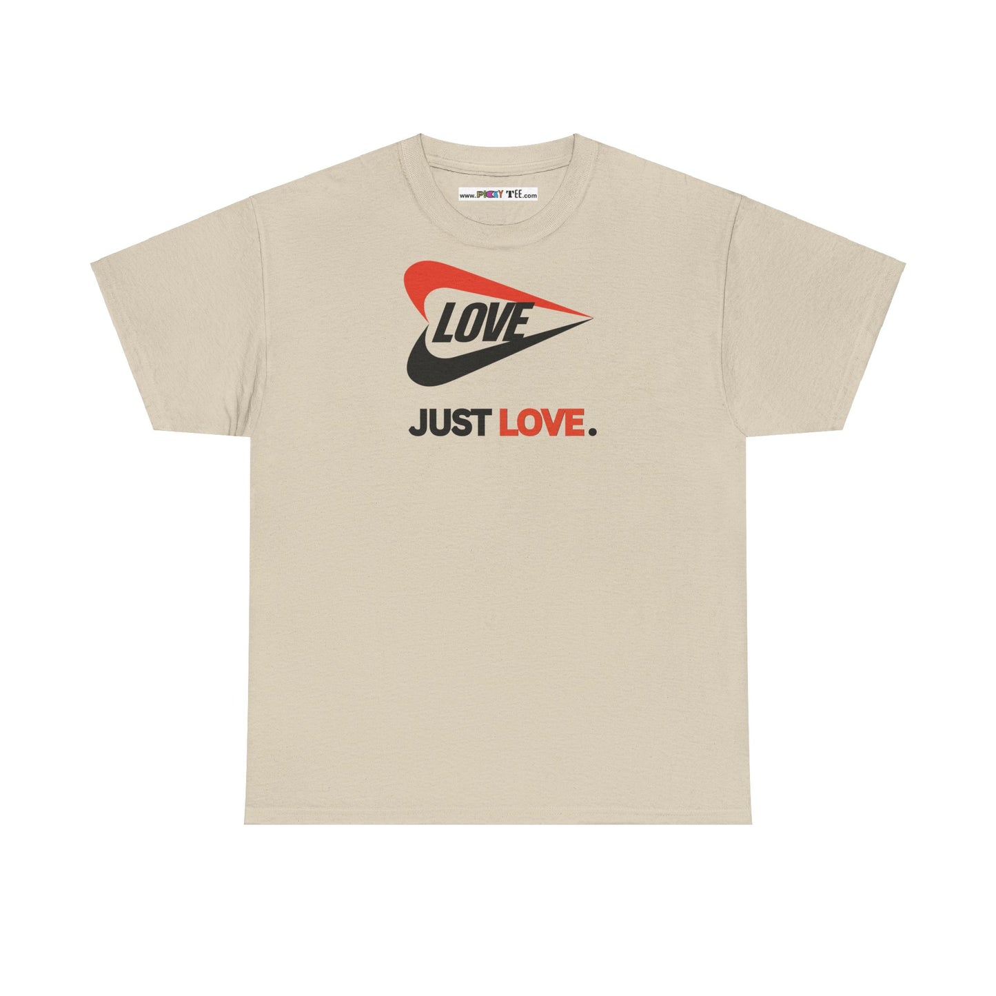LOVE JUST LOVE. Unisex Heavy Cotton Tee