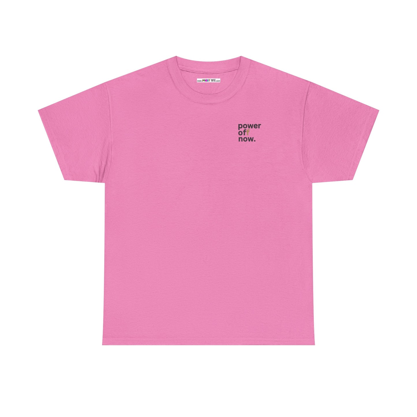 power off now Unisex Heavy Cotton Tee