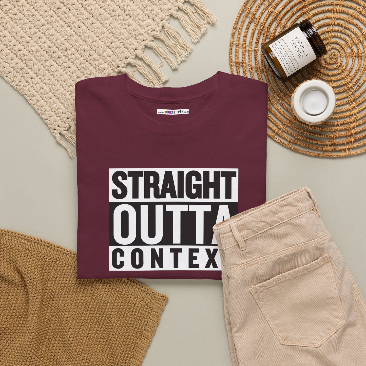 STRAIGHT OUTTA CONTEXT Unisex Heavy Cotton Tee