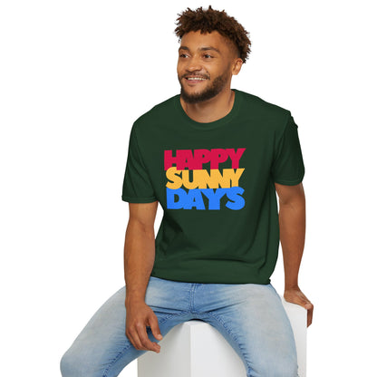 HAPPY SUNNY DAYS Unisex Softstyle 100% Cotton T-Shirt