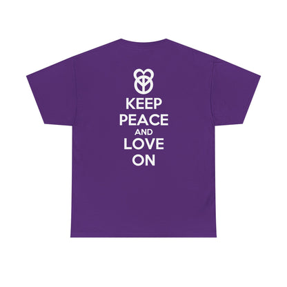 KEEP PEACE AND LOVE ON Unisex Heavy Cotton Tee