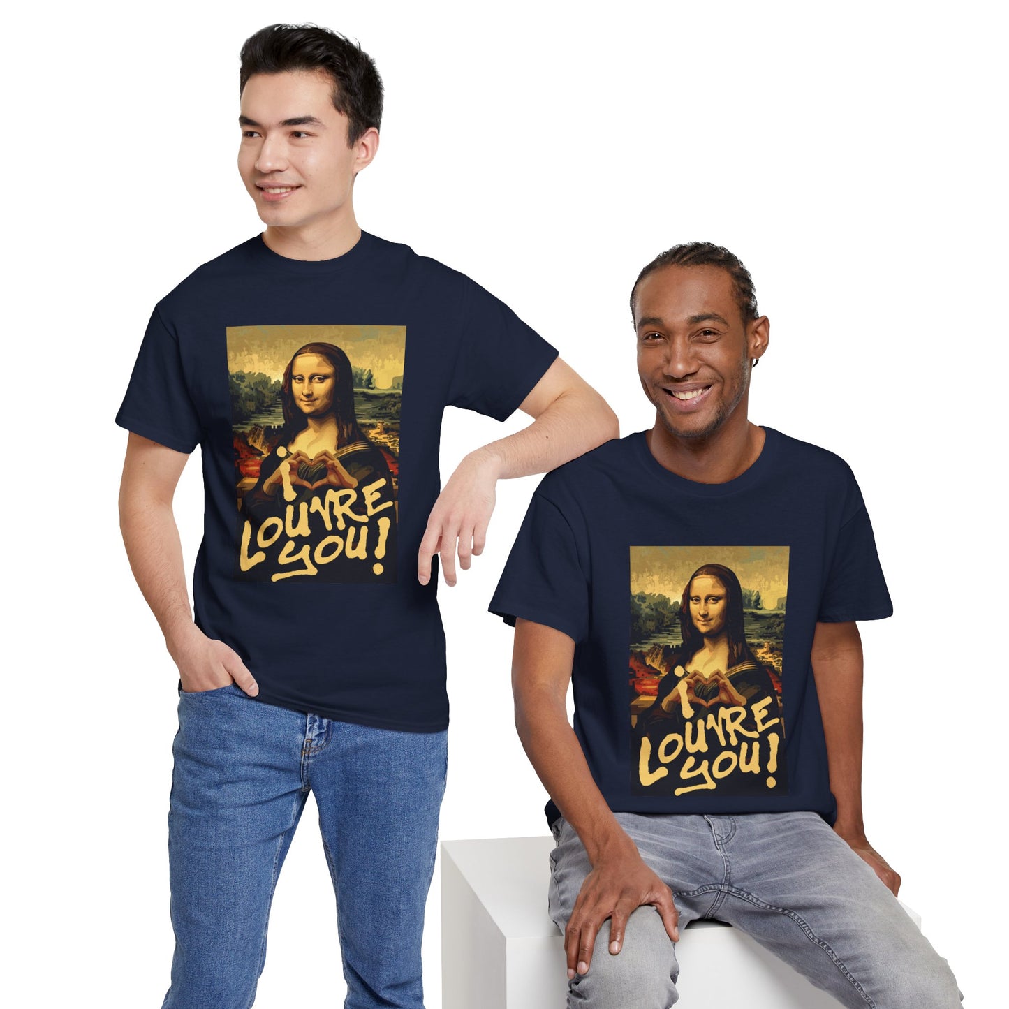 I LOUVRE YOU! Unisex Heavy Cotton Tee