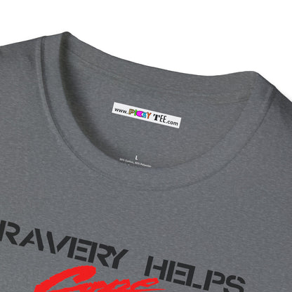 BRAVERY HELPS COPE Unisex Softstyle 100% Cotton T-Shirt