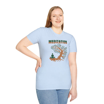 MEDITATION MEDICATION Unisex Softstyle 100% Cotton T-Shirt