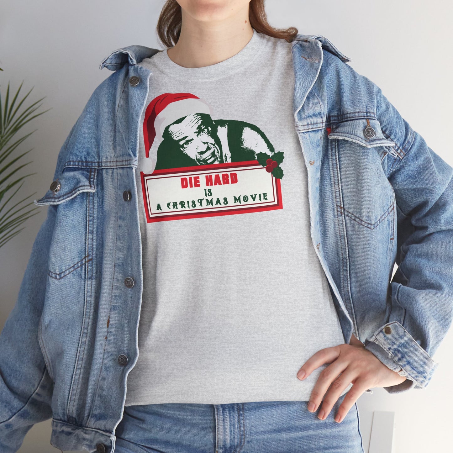 DIE HARD IS A CHRISTMAS MOVIE Unisex Heavy Cotton Tee