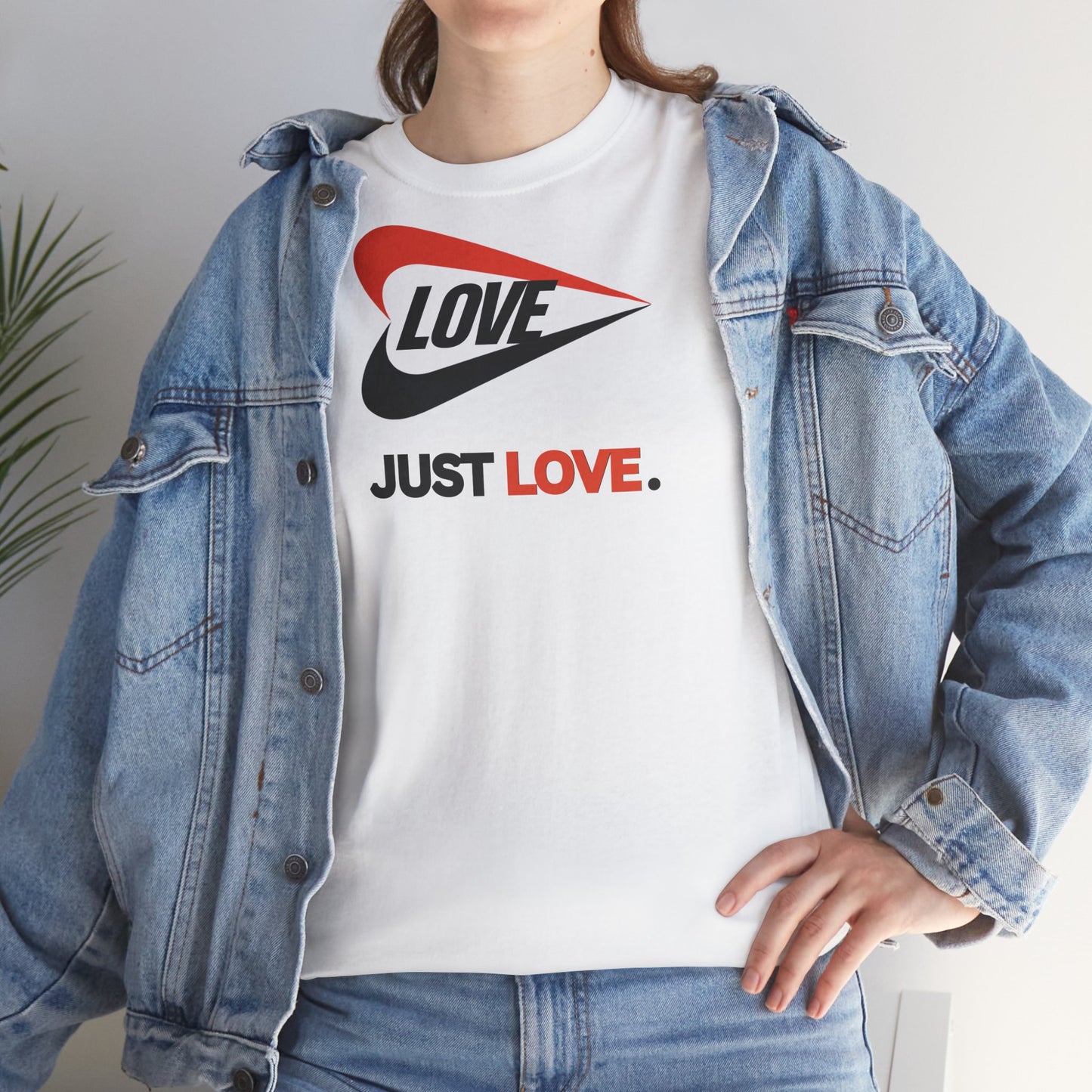 LOVE JUST LOVE. Unisex Heavy Cotton Tee
