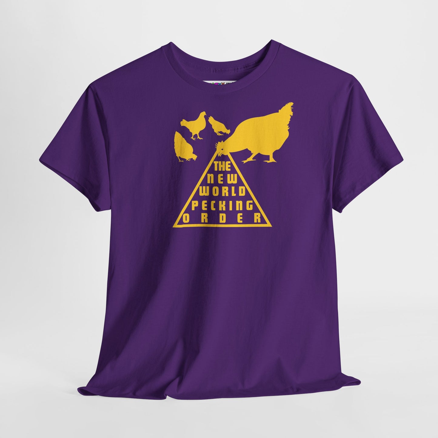 THE NEW WORLD PECKING ORDER Unisex Heavy Cotton Tee