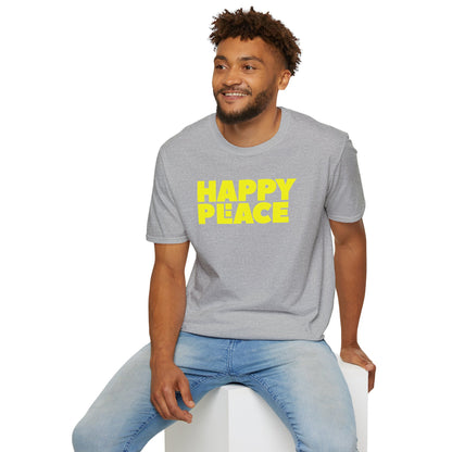 HAPPY PLACE/PEACE Unisex Softstyle 100% Cotton T-Shirt