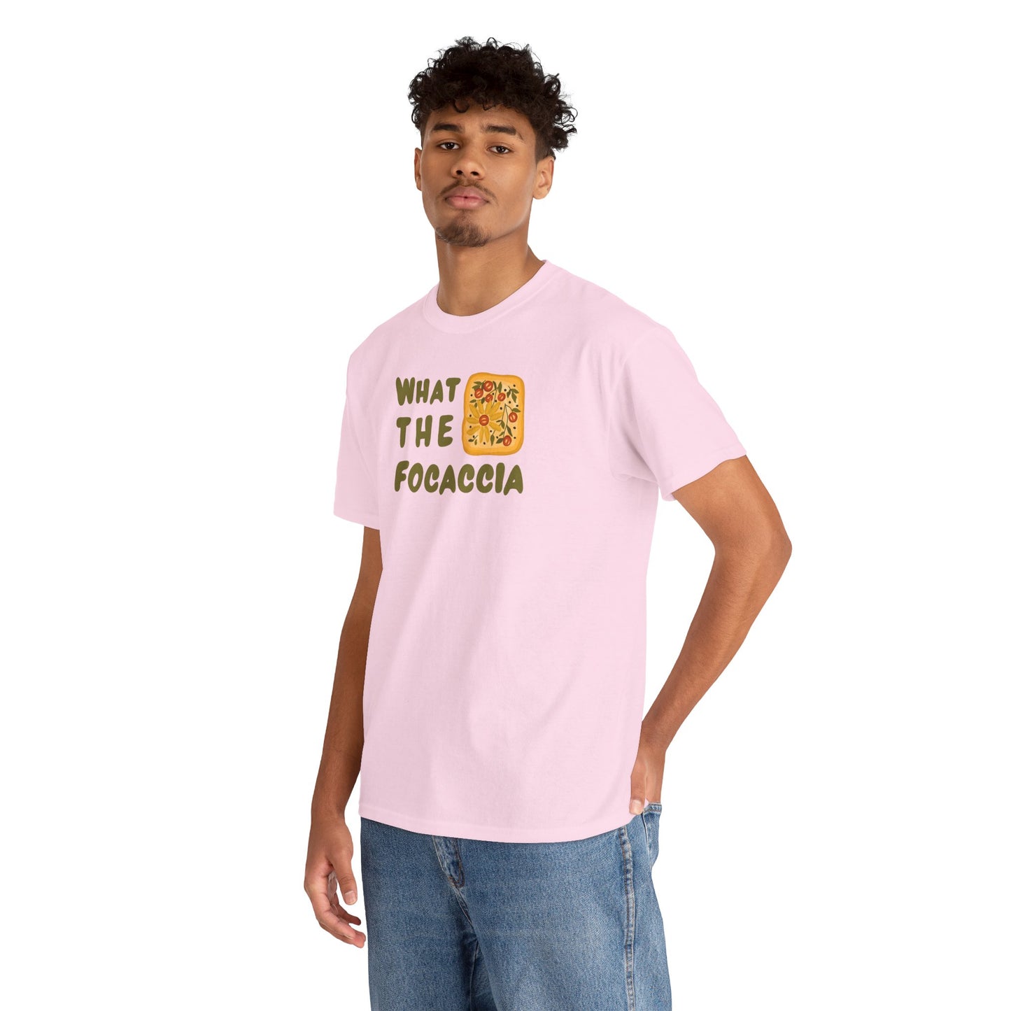 WHAT THE FOCACCIA Unisex Heavy Cotton Tee